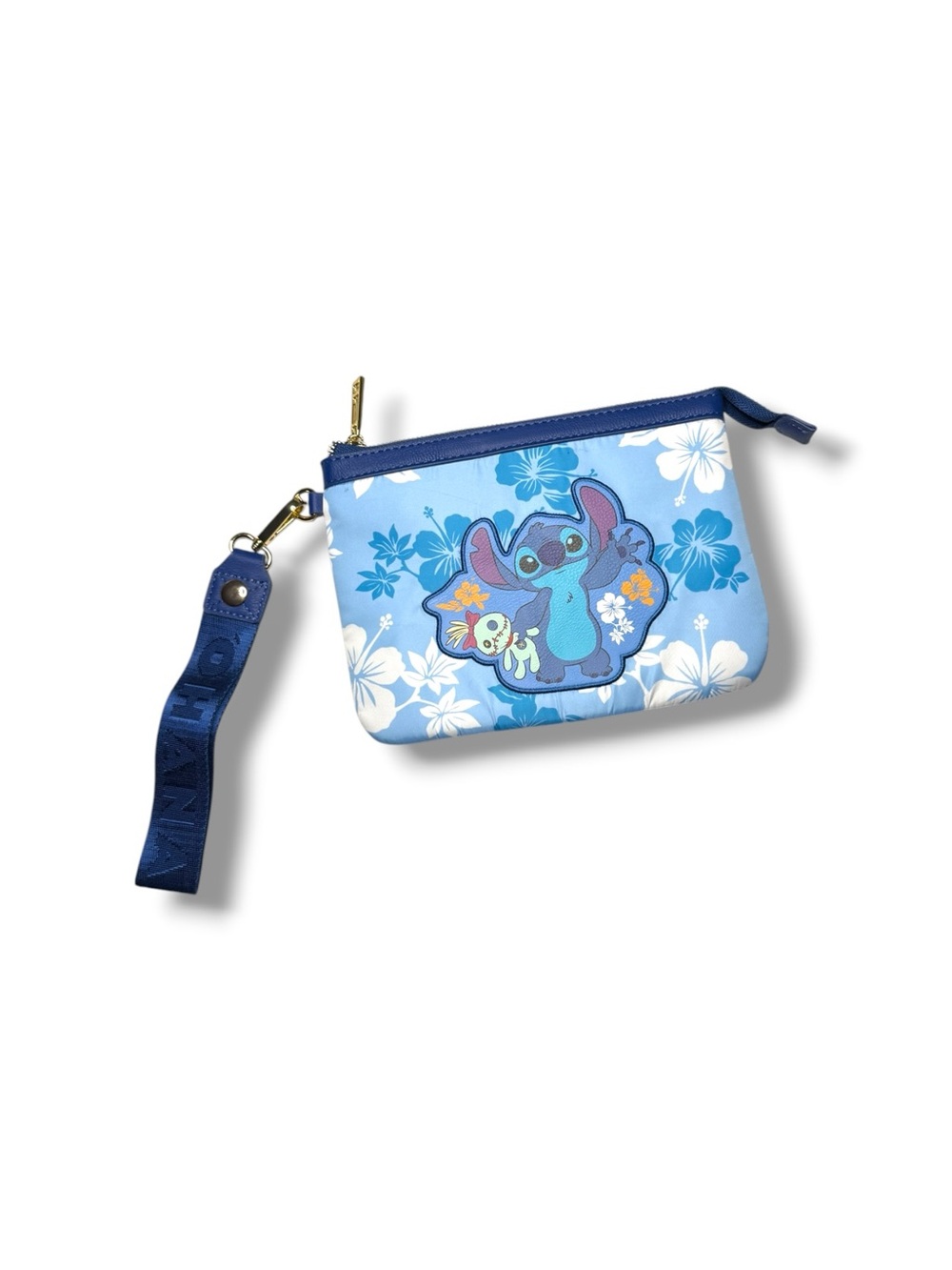 Disney Box Lunch Stitch and Scrump Floral Wristlet